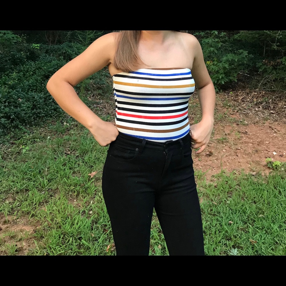 Urban Outfitters Multicolored Striped Bodysuit